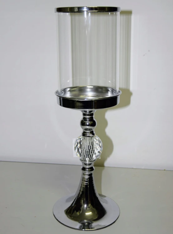 ŚWIECZNIK METAL/SZKŁO 35,5CM