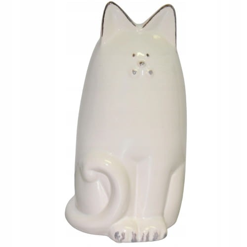 SKARBONKA CERAMICZNA KOT BIAŁY