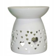 KOMINEK CERAMICZNY BIAŁY PERŁOWY 9X10X9cm