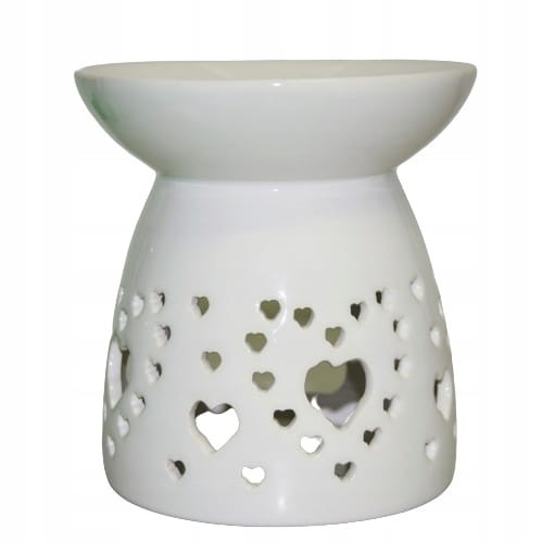 KOMINEK CERAMICZNY BIAŁY PERŁOWY 9X10X9cm