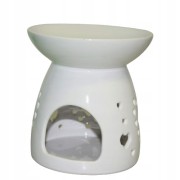 KOMINEK CERAMICZNY BIAŁY PERŁOWY 9X10X9cm