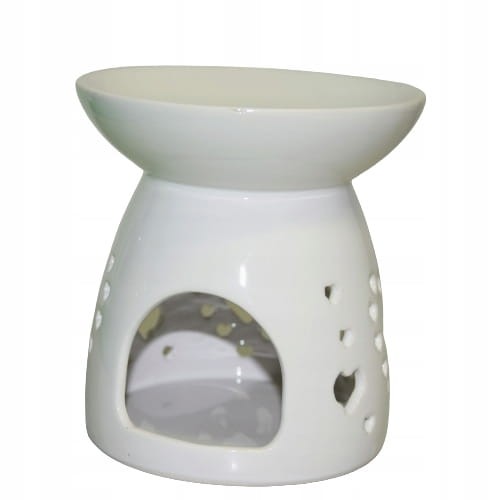 KOMINEK CERAMICZNY BIAŁY PERŁOWY 9X10X9cm