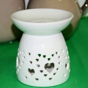 KOMINEK CERAMICZNY BIAŁY PERŁOWY 9X10X9cm