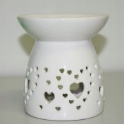 KOMINEK CERAMICZNY BIAŁY PERŁOWY 9X10X9cm