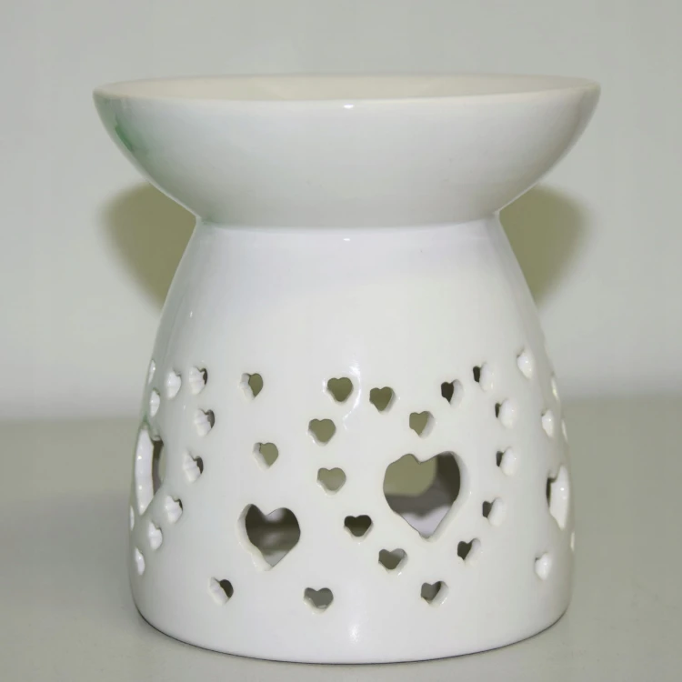 KOMINEK CERAMICZNY BIAŁY PERŁOWY 9X10X9cm