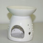 KOMINEK CERAMICZNY BIAŁY PERŁOWY 9X10X9cm