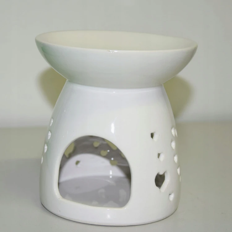 KOMINEK CERAMICZNY BIAŁY PERŁOWY 9X10X9cm
