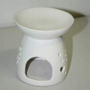 KOMINEK CERAMICZNY BIAŁY PERŁOWY 9X10X9cm