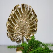 LIŚĆ MONSTERA NA PODSTAWCE ZŁOTY