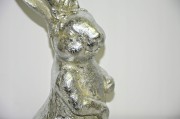 ZAJĄC DUŻY SREBRNY 'POSTARZANY' 45 CM