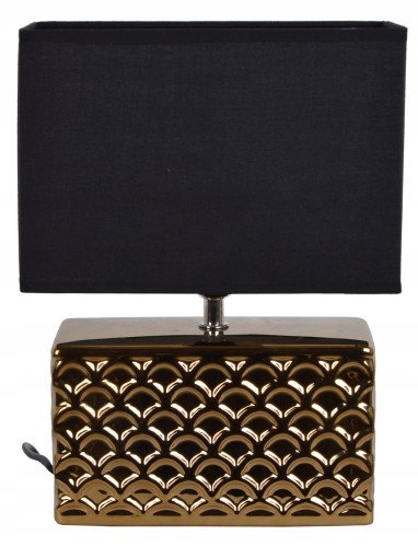 LAMPA CERAMICZNA ZŁOTA PROSTOKĄTNA