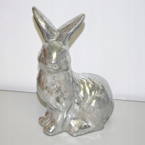 ZAJĄC SIEDZĄCY SREBRNY 23cm