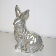 ZAJĄC SIEDZĄCY SREBRNY 23cm