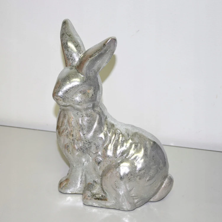 ZAJĄC SIEDZĄCY SREBRNY 23cm