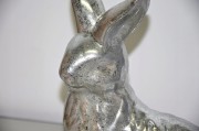 ZAJĄC SIEDZĄCY SREBRNY 23cm