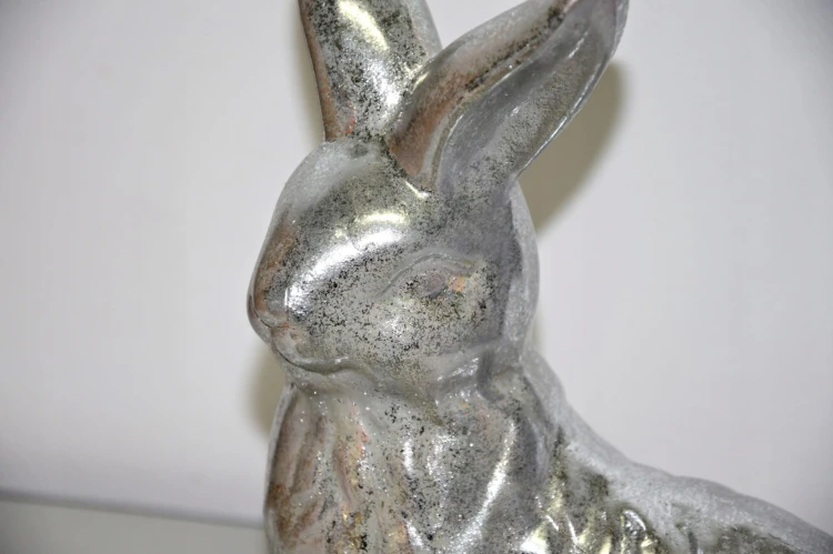 ZAJĄC SIEDZĄCY SREBRNY 23cm
