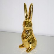 ZŁOTY KRÓLIK Z ORYGINALNYMI ZDOBIENIAMI H23,4cm