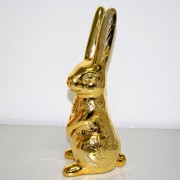 ZŁOTY KRÓLIK Z ORYGINALNYMI ZDOBIENIAMI H23,4cm