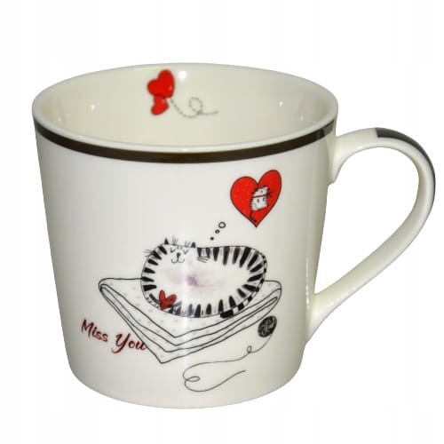 KUBEK CERAMICZNY 'MISS YOU' PREZENT WALENTYNKI