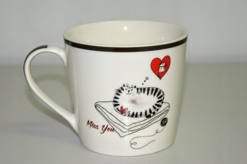 KUBEK CERAMICZNY 'MISS YOU' PREZENT WALENTYNKI