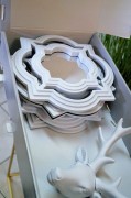 KPL. DEKORACJI 5 LUSTER Z AŻUREM I GŁOWA RENIFERA