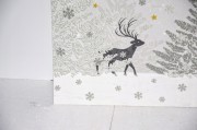 TOREBKA UPOMINKOWA BIAŁO-SREBRNA 33,5X26,5X13CM