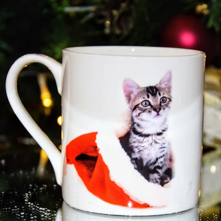 Kubek porcelanowy świąteczne kociaki