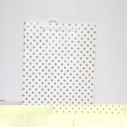 TOREBKA UPOMINKOWA BIAŁO-SREBRNA-BROKAT 18X23X10CM 3 WZORY