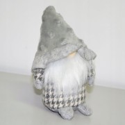 SKRZAT MATERIAŁOWY NA NARTACH SZARO - BIAŁY 15CM