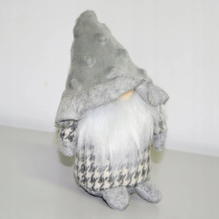 SKRZAT MATERIAŁOWY NA NARTACH SZARO - BIAŁY 15CM