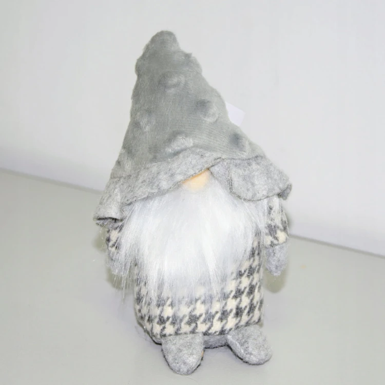 SKRZAT MATERIAŁOWY NA NARTACH SZARO - BIAŁY 15CM