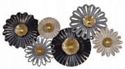 METALOWA DEKORACJA ŚCIENNA KWIATY 93,5x33,5x52,5cm