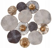 METALOWA DEKORACJA ŚCIENNA KWIATY 95x27,5x53,5cm