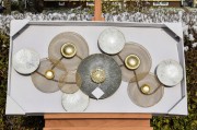 METALOWA DEKORACJA ŚCIENNA KOŁA 95x27,5x53,5cm