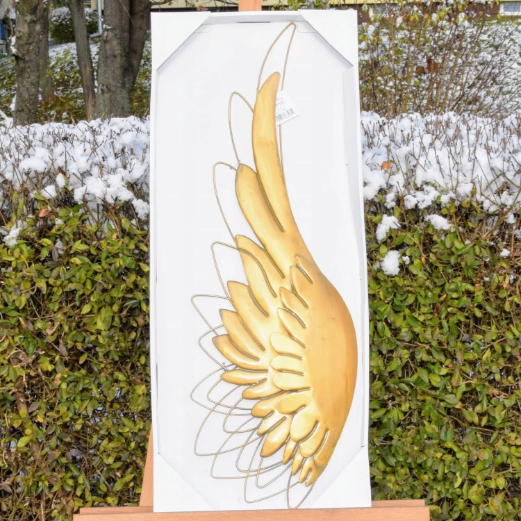 METALOWA DEKORACJA ścienna skrzydło LEWE 33x85,5