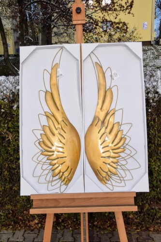 METALOWA DEKORACJA ścienna skrzydło prawe 33x85,5