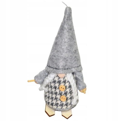 SKRZAT MATERIAŁOWY DZIEWCZYNKA SZARO - BIAŁY 15CM
