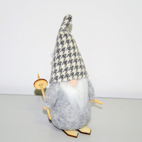 SKRZAT MATERIAŁOWY CHŁOPIEC SZARO - BIAŁY 15CM