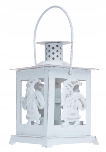 LATARENKA METALOWA Z MIKOŁAJEM 16 CM