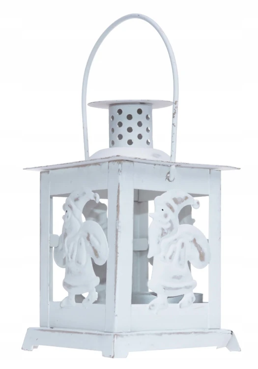 LATARENKA METALOWA Z MIKOŁAJEM 16 CM