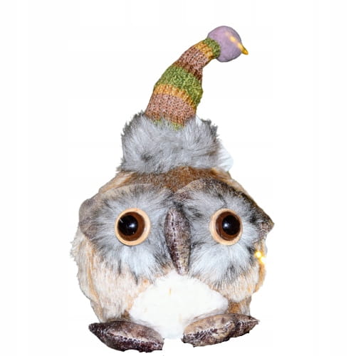 SOWA ZIMOWA FIGURKA 24CM