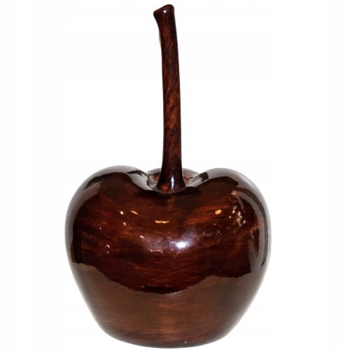 OZDOBA JABŁKO CERAMICZNE BRĄZ H22CM