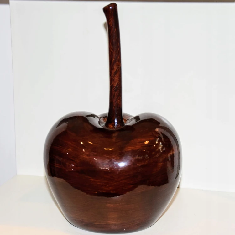 OZDOBA JABŁKO CERAMICZNE BRĄZ H22CM