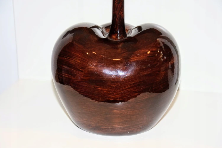 OZDOBA JABŁKO CERAMICZNE BRĄZ H22CM