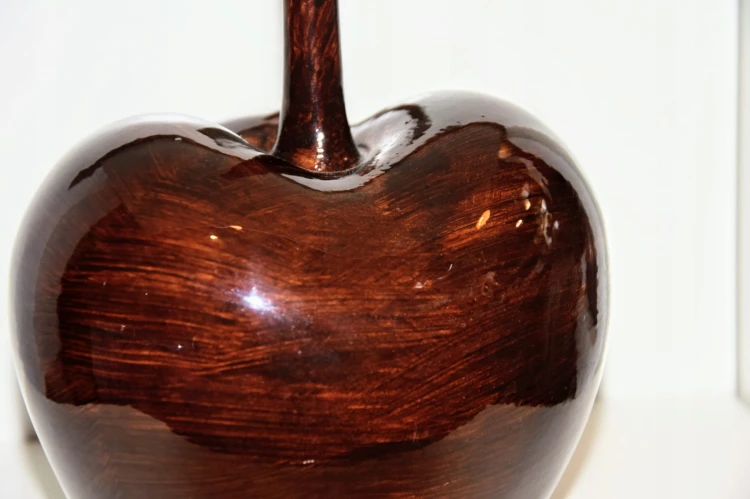 OZDOBA JABŁKO CERAMICZNE BRĄZ H22CM
