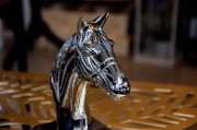 FIGURKA GŁOWA KONIA 18,5cm, metal
