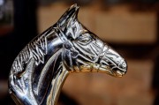 FIGURKA GŁOWA KONIA 18,5cm, metal