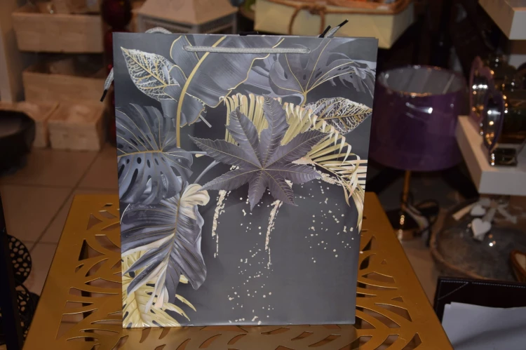 CZARNO-ZŁOTA TOREBKA UPOMINKOWA 26X32X10CM