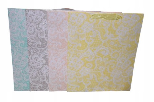 ELEGANCKA TOREBKA UPOMINKOWA 26X32X12CM Z BROKATEM