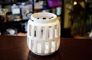 LAMPION CERAMICZNY BIAŁY MAŁY 13cm